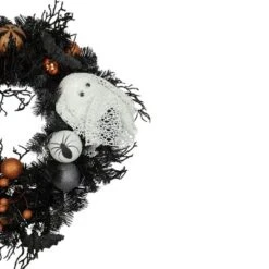 Northlight Orange Ornaments And Ghost Halloween Pine Wreath, 24-Inch, Unlit -Halloween Decoration Store GUEST 04fa03cc 22f3 467d 96dc a52b2299261a