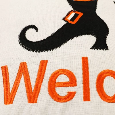 20"x20" Oversize Welcome Pretties Halloween Square Throw Pillow White - Lush Décor 3 20"x20" Oversize Welcome Pretties Halloween Square Throw Pillow White - Lush Décor