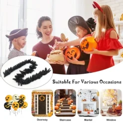 Costway 9ft Pre-lit Christmas Halloween Garland Black W/ 50 Purple LED Lights 14 Costway 9ft Pre-lit Christmas Halloween Garland Black W/ 50 Purple LED Lights -Halloween Decoration Store GUEST 0a572881 3099 4eb7 a843 fdf644940a79