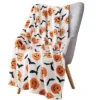 Kate Aurora Halloween Pumpkins Bats Rustic Orange & White Ultra Soft & Plush Throw Blankets -Halloween Decoration Store GUEST 0cf2efc1 ad80 455e 8e0f e39b321cdbb3