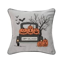 C&F Home 18" X 18" Spooky Time Embellished Throw Halloween Pillow With Light-Up LED -Halloween Decoration Store GUEST 0f4c7a6c fc7b 44aa 9aec 1fc4270a241d