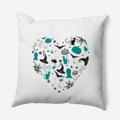 16"x16" Halloween Heart Square Throw Pillow - E By Design -Halloween Decoration Store GUEST 17976e0a 6258 40bd 8507 8d603fb37b42