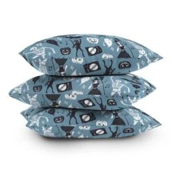 16"x16" Julia Madoka Halloween Night Fever Square Throw Pillow Blue - Deny Designs -Halloween Decoration Store GUEST 1cbe80b2 c8da 4f82 9d2b d00a1f01b8b8