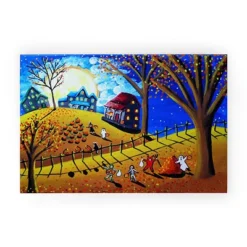 Renie Britenbucher Halloween Looped Vinyl Welcome Mat - Society6 -Halloween Decoration Store GUEST 1e0f8340 d3e7 4788 b7f7 1c54b471e1df