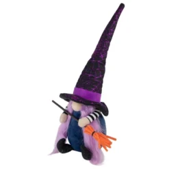 Northlight 14" Black And Purple Witch Gnome With Broom Indoor Halloween Figure -Halloween Decoration Store GUEST 22f9253a a26b 4306 8dc4 87d0eb832740