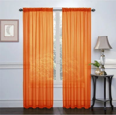 Kate Aurora 2 Piece Halloween Themed Rod Pocket Sheer Voile Window Curtain Panels 5 Kate Aurora 2 Piece Halloween Themed Rod Pocket Sheer Voile Window Curtain Panels - Image 4