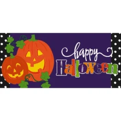 Evergreen Indoor Outdoor Doormat Bundle Set Of 5 - Frame And 4 Welcome Seasonal Inserts Santa Ho Ho Ho Halloween Thanksgiving -Halloween Decoration Store GUEST 36123cd2 5abd 459d a7d9 de9670c355cb