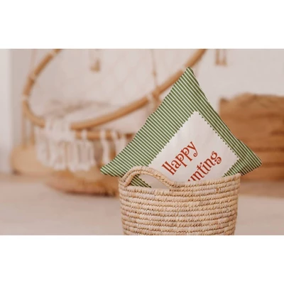 16"x16" Halloween 'Happy Haunting' Square Throw Pillow - E By Design 4 16"x16" Halloween 'Happy Haunting' Square Throw Pillow - E By Design - Image 2