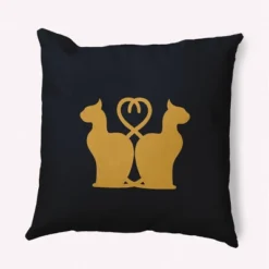 16"x16" Halloween Cats Square Throw Pillow - E By Design -Halloween Decoration Store GUEST 384a8dd6 fcea 4dd2 aad4 68b6cc9c1ce6