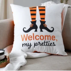 20"x20" Oversize Welcome Pretties Halloween Square Throw Pillow White - Lush Décor 7 20"x20" Oversize Welcome Pretties Halloween Square Throw Pillow White - Lush Décor -Halloween Decoration Store GUEST 452c2266 8c7a 4396 9854 dd29fe36e95e