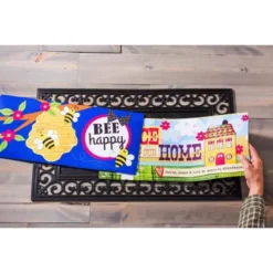 Evergreen Indoor Outdoor Doormat Bundle Set Of 5 - Frame And 4 Welcome Seasonal Inserts Halloween Christmas Thanksgiving Bless This Home -Halloween Decoration Store GUEST 5c47f46b af86 4168 9eda 699f12b6671f