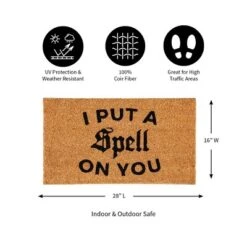 Evergreen 16 X 28 Halloween Greeting Coir Mat, I Put A Spell On You For Indoor And Outdoor Decor -Halloween Decoration Store GUEST 6da52ddc bf22 4662 af76 cc993e1ef078