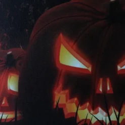 Northlight LED Lighted Jack-O-Lanterns In A Cemetery Halloween Canvas Wall Art 23.5" X 15.5" -Halloween Decoration Store GUEST 70c4cd64 9478 4def 85b2 c375dd9e596f