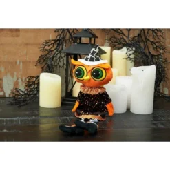 Gallerie II Owl Halloween Dangle Leg Shelf Sitter Figure Decor