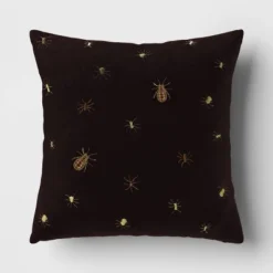 Beaded And Embroidered Spider Cotton Velvet Square Halloween Throw Pillow Gold/Black - Threshold™ -Halloween Decoration Store GUEST 891d3cbe 0901 4273 a738 eb8b67384ac9