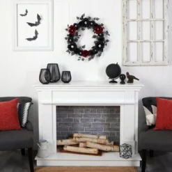 Nearly Natural 24” Eyeball Rose Halloween Artificial Wreath -Halloween Decoration Store GUEST 933b951e aa05 4571 978d 1e3f0e4e5dfb