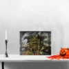 Northlight LED Lighted Creepy Haunted House Halloween Canvas Wall Art 12" X 15.75" -Halloween Decoration Store GUEST 946d2f5d 19b1 42ea 863a 68de210cf562