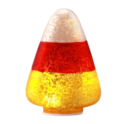 Mr. Halloween Mercury Glass LED Candy Corn Lights - 5"- Set Of 3 3 Mr. Halloween Mercury Glass LED Candy Corn Lights - 5"- Set Of 3 - Image 2