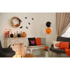 16"x16" Halloween Cats Square Throw Pillow - E By Design -Halloween Decoration Store GUEST a2825eab 4df8 4ef1 9042 68cdfbe28331