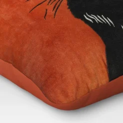 Fierce Cat Applique Cotton Velvet Square Halloween Throw Pillow - Threshold™ -Halloween Decoration Store GUEST a42b8619 8be8 49c8 b26e d8937eea5670