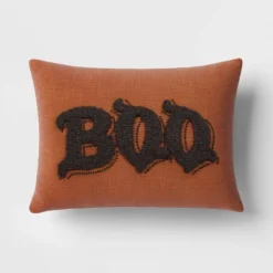 Oversize Boo Tufted Woven Cotton Lumbar Halloween Throw Pillow - Threshold™ -Halloween Decoration Store GUEST a8570657 78fa 4505 81dc fb54ad222606