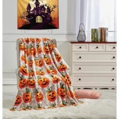 Super Spooky And Comfy Microplush Halloween Throws (50" X 60") -Halloween Decoration Store GUEST a8eeac6e 1200 49d6 87c8 42fe33f394ba