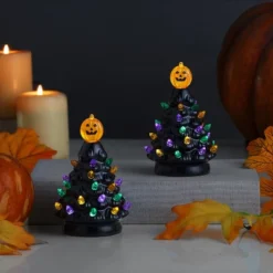 Mr. Halloween Nostalgic Ceramic LED Halloween Tree 5.4" - Set Of 2 -Halloween Decoration Store GUEST aad94fbf 069a 4b4a a18a 6ea827d68086