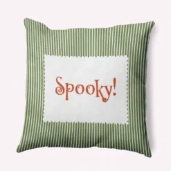 16"x16" Halloween Spooky Ticking Square Throw Pillow - E By Design 16 16"x16" Halloween Spooky Ticking Square Throw Pillow - E By Design -Halloween Decoration Store GUEST ad71bf27 3345 45e0 9f60 171384b0aa7e