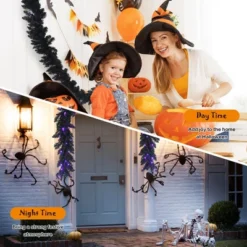 Costway 9ft Pre-lit Christmas Halloween Garland Black W/ 50 Purple LED Lights 15 Costway 9ft Pre-lit Christmas Halloween Garland Black W/ 50 Purple LED Lights -Halloween Decoration Store GUEST b25ac2fc bcf3 499e a541 282714f02a1d