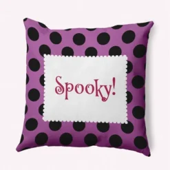 16"x16" Halloween 'Spooky' Dots Square Throw Pillow - E By Design -Halloween Decoration Store GUEST b9d963f3 1936 4a60 852f 45916c08e3e0