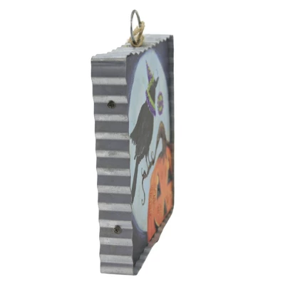 Halloween Hamilton Boo Crow - One Plaque 7 Inches - Pumpkin Night Sky - F21109 - Wood - Blue 4 Halloween Hamilton Boo Crow - One Plaque 7 Inches - Pumpkin Night Sky - F21109 - Wood - Blue - Image 2