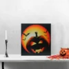Northlight LED Lighted Bats And Jack-O-Lantern Halloween Canvas Wall Art 19.75" X 19.75" -Halloween Decoration Store GUEST c6ec120c 3e4c 45ed b522 ce4d854e1535