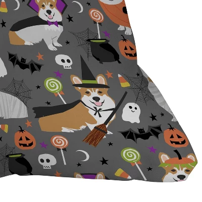 16"x16" Pet Friendly Corgi Halloween Costume Dogs Square Throw Pillow Gray - Deny Designs 3 16"x16" Pet Friendly Corgi Halloween Costume Dogs Square Throw Pillow Gray - Deny Designs - Image 2