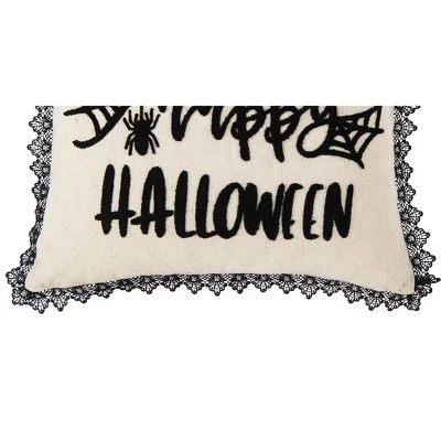 C&F Home 18" X 18" Happy Halloween Embroidered Bats And Spiderweb Throw Pillow 4 C&F Home 18" X 18" Happy Halloween Embroidered Bats And Spiderweb Throw Pillow - Image 2