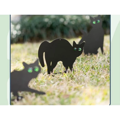Homarden Cats Yard Sign For Halloween - Set Of 3 3 Homarden Cats Yard Sign For Halloween - Set Of 3