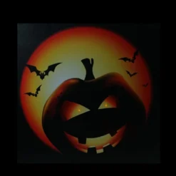 Northlight LED Lighted Bats And Jack-O-Lantern Halloween Canvas Wall Art 19.75" X 19.75" -Halloween Decoration Store GUEST de0913f4 32e9 4efa 8a12 cd0a65ebfff1
