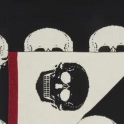 Mina Victory Halloween Skull 50" X 60" Black/White Throw Blanket -Halloween Decoration Store GUEST e11db08e 2b68 46b8 b21d cc42abc22f92