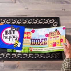 Evergreen Indoor Outdoor Doormat Bundle Set Of 5 - Frame And 4 Welcome Seasonal Inserts Halloween Pumpkin Gnome Gather Harvest Thanksgiving -Halloween Decoration Store GUEST e94f9406 1c8c 42fa a2b1 44824cffded6