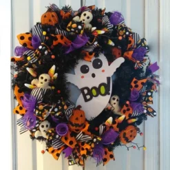 Northlight 24" Black Colorado Spruce Artificial Halloween Wreath, 24-Inch, Unlit -Halloween Decoration Store GUEST eb2e5b1f 77f9 4518 9652 f7b357eb43ad