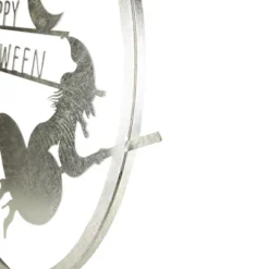 Northlight 17" Silver Flying Witch Happy Halloween Wall Sign -Halloween Decoration Store GUEST edf6c46d 5236 4fdf b286 56966e836f0f