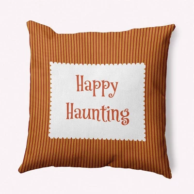 16"x16" Halloween 'Happy Haunting' Square Throw Pillow - E By Design 8 16"x16" Halloween 'Happy Haunting' Square Throw Pillow - E By Design - Image 6