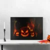 Northlight LED Lighted Jack-O-Lanterns In A Cemetery Halloween Canvas Wall Art 23.5" X 15.5" -Halloween Decoration Store GUEST f3027bfb e4e9 4403 8cb9 74f049ddb409