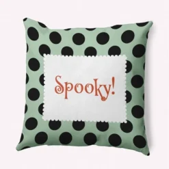16"x16" Halloween 'Spooky' Dots Square Throw Pillow - E By Design -Halloween Decoration Store GUEST fcdb2ae8 f75f 44e8 b67b a6d12b31ffe7