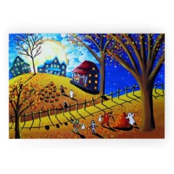 Renie Britenbucher Halloween Looped Vinyl Welcome Mat - Society6 -Halloween Decoration Store GUEST ff7362ba 5577 436f a491 5de80d85a3d9